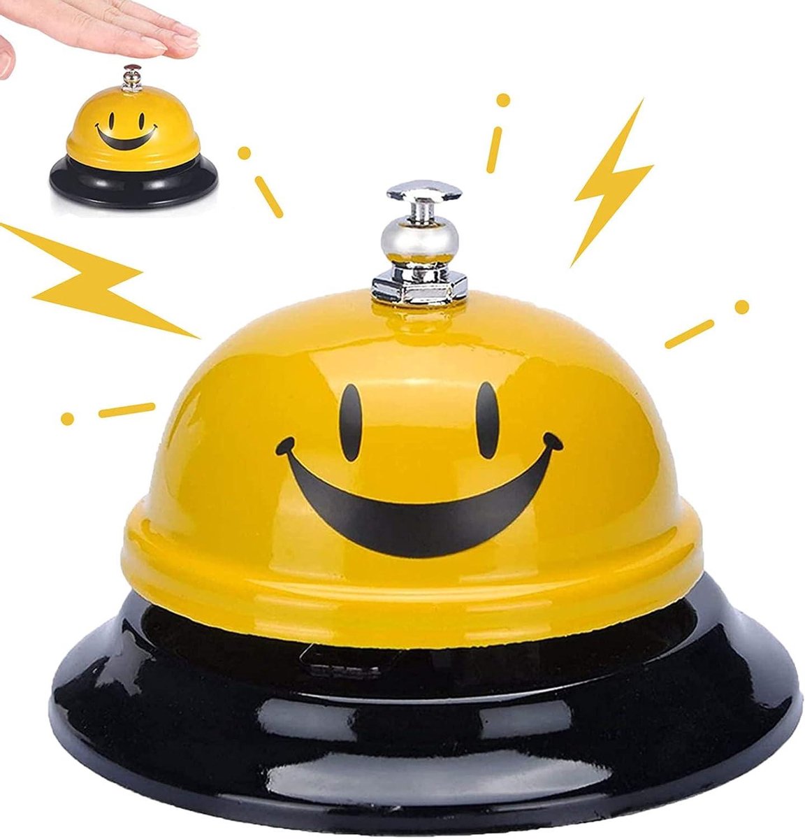 Service Bel - Keuken Bel - Aandacht Trekken - Geen Batterijen - 9 x 8.9 x 7.5 cm - Geel