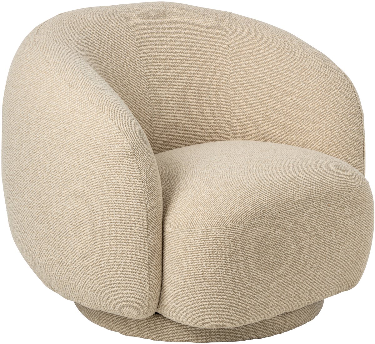 J-Line Draaibare chaise longue - multiplex/stof - ecru