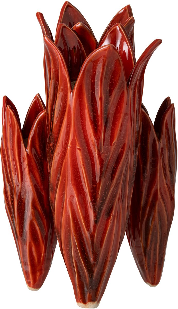 J-Line Vaas - klei - rood