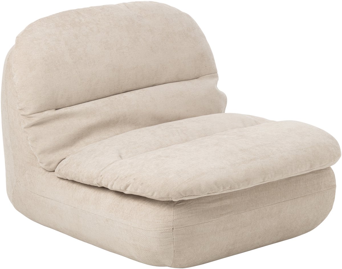 J-Line Gecomprimeerde chaise longue - schuim - ecru