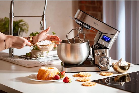 Keukenmachine - Bakmachine Mixer - Zwaar Deeg Kneden - Planetaire Beweging - 5 Liter Kom - Wit van Merkloos — afbeelding 3