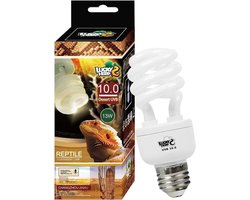 HERP UVB Terrarium Lamp, UVA UVB 10.0 E27 Compacte 13W Lamp Voor Bartagamen, Schildpadden, Slangen, Hagedissen, Reptielen En Amfibieën