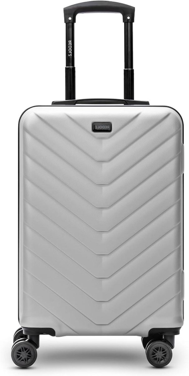 Koffer Set - Reisbagage - Veilig Reizen - Lichtgewicht Polycarbonaat - 37x22x55 cm - Zilverkleurig