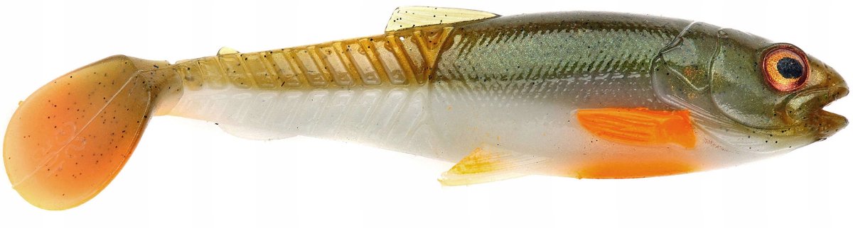 Savage Gear Craft Kannibaal 8,5cm Gummi - Olive Pearl Heet Oranje