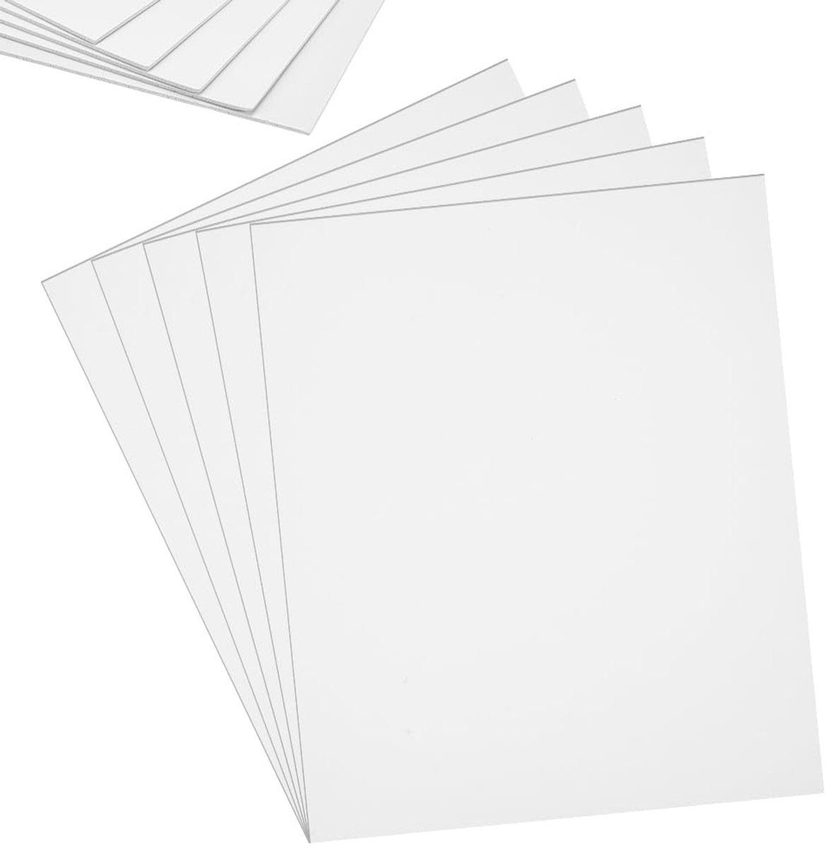 5 vellen geëxpandeerd pvc, harde schuimplaat licht, 40 x 30 cm, witte pvc-folie, 2,5 mm dik, voor doe-het-zelfprojecten, displays en zeefdruk