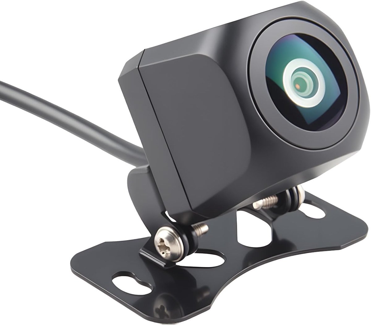 Geschikt voor auto, vrachtwagen, SUV, camper, achteruitrijcamera AHD 4K Aurora met fisheye-lens, ultragroothoek 175°, resolutie 1280 x 720, behuizing van militair ABS-kunststof, nachtzicht,