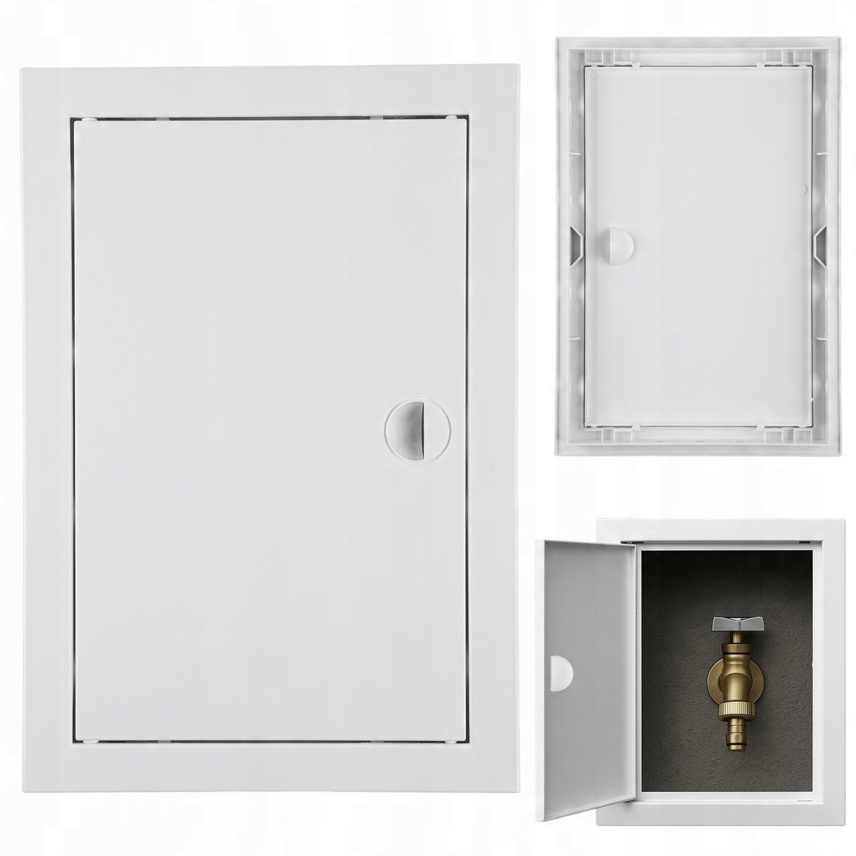 ABS Revisiedeur 20x40 cm Wit - Toegangsluik met Frame