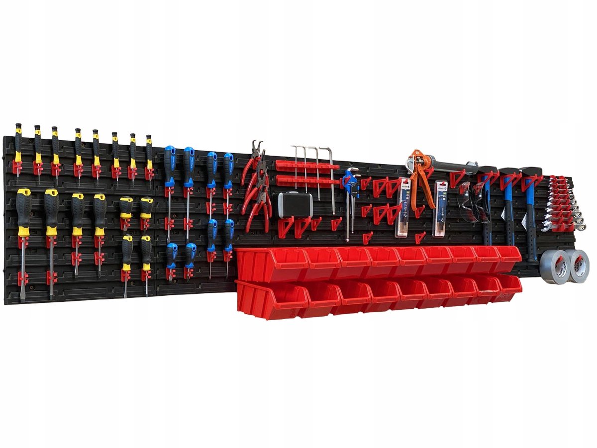 TABLICO Gereedschapswand 232,2x39 cm met Kuipjes & Haken - Made in Poland