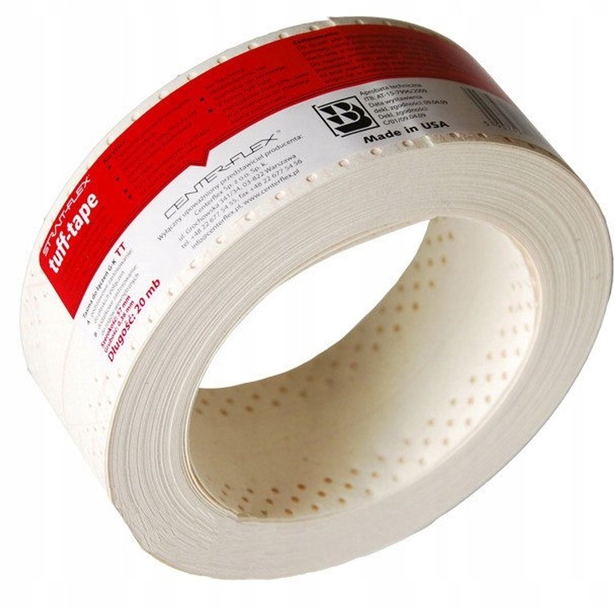 Tuff-Tape gipsplaattape 57 mm x 30 m - interne hoekverbinding