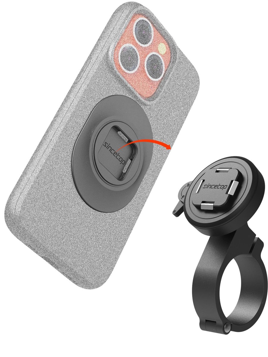 Telefoonhouder Serie Q [Quad] - Snelle Release Aluminium Houder - Compatibel met Fietsen, E-bikes, Motoren en Scooters