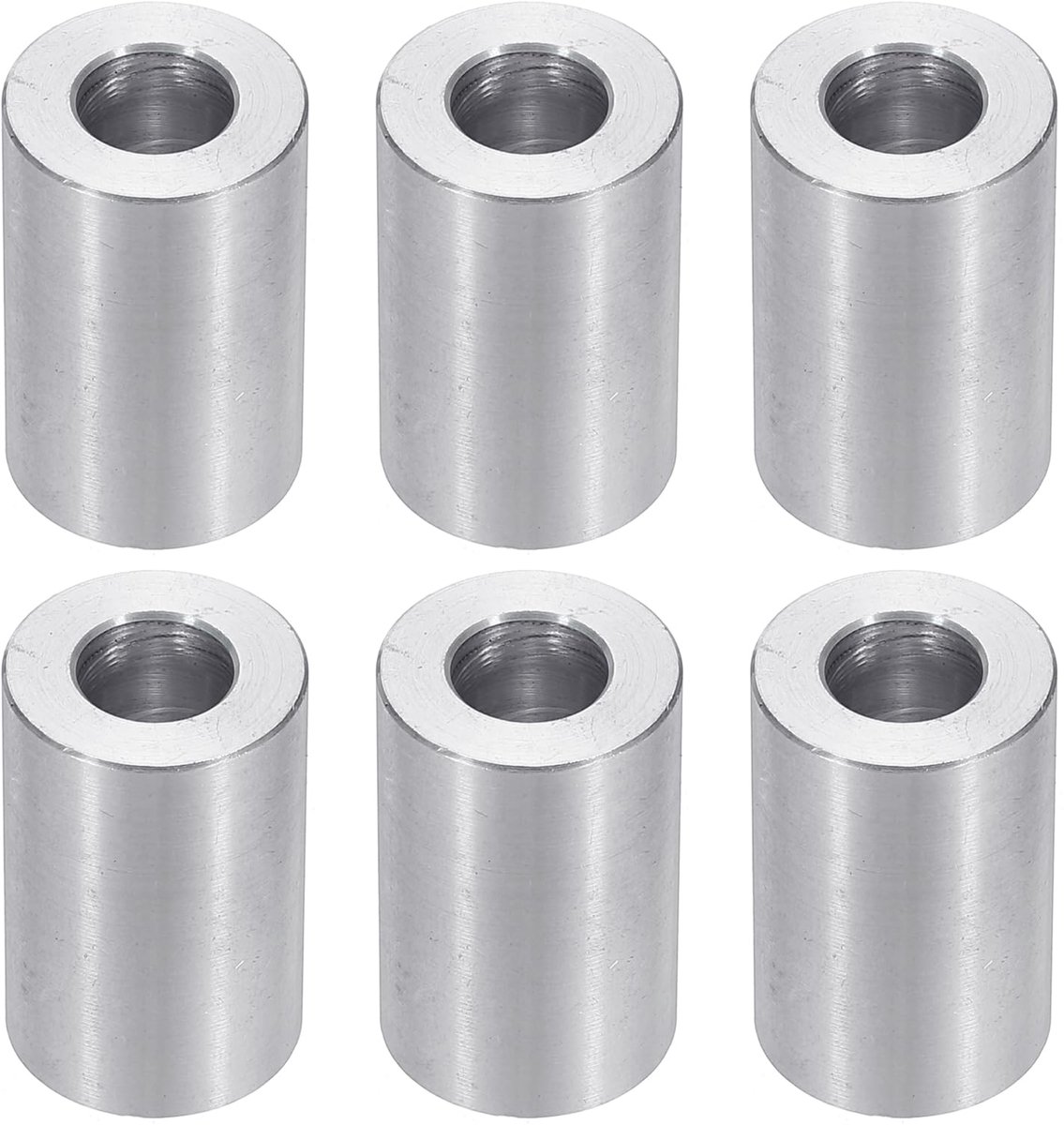 M8 Aluminium Spacers, 6 Stks Metalen Spacers Aluminium 8.2mm ID x 16mm OD x 25mm L Aluminium Spacer Schroef Standoff Ronde voor 5/16 of M8 Schroefbouten