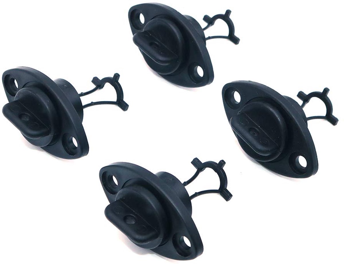 4 sets kano accessoires professioneel universele scupper waterdichte pluggen stopper met schroeven gat kajak afvoerpluggen