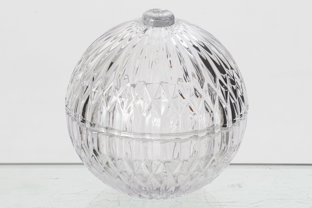 J-Line Decoratieve pot Ball - glas - transparant