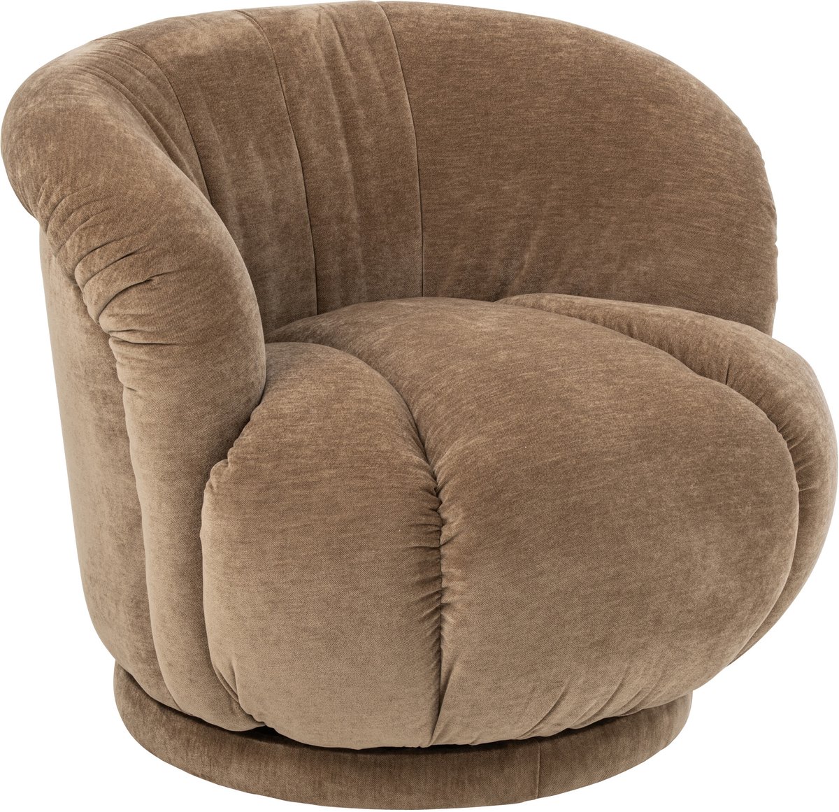 J-Line Draaibare fauteuil - multiplex/stof - taupe