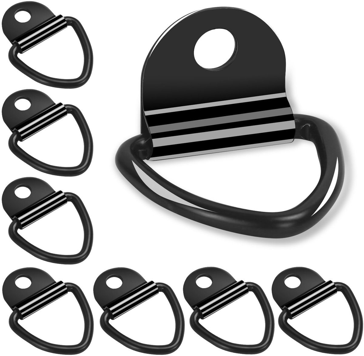 8 stuks, V-ring opbouwring met belasting 400 kg, sjorring sjoroog auto-aanhanger aanhanger haak met bevestigingsogen, aanslagpunt verzuringen voor aanhangers, vrachtwagens, trucks