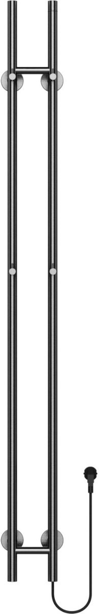 BELRAD Badkamer radiator staafmodel elektrisch 1500x168x127 mm - Gunmetal - Dubbel - 120W