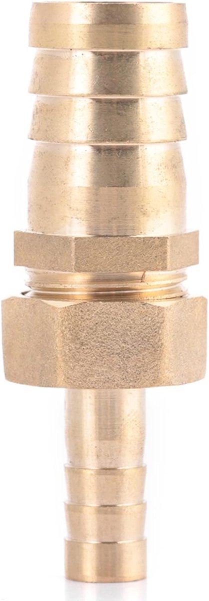 Veiyi 1 stuk slangreductie, messing slangconnector 10 mm, slangconnector reductie 10 mm - 19 mm, slang barstaartreductie verloopstuk
