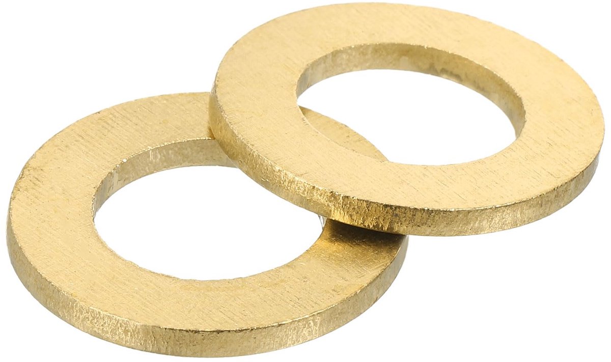 Platte sluitringen, 10 stuks platte afdichtringen van messing, 30 mm OD 2,5 mm dik, ringafdichting, metaal, voor schroeven en moeren