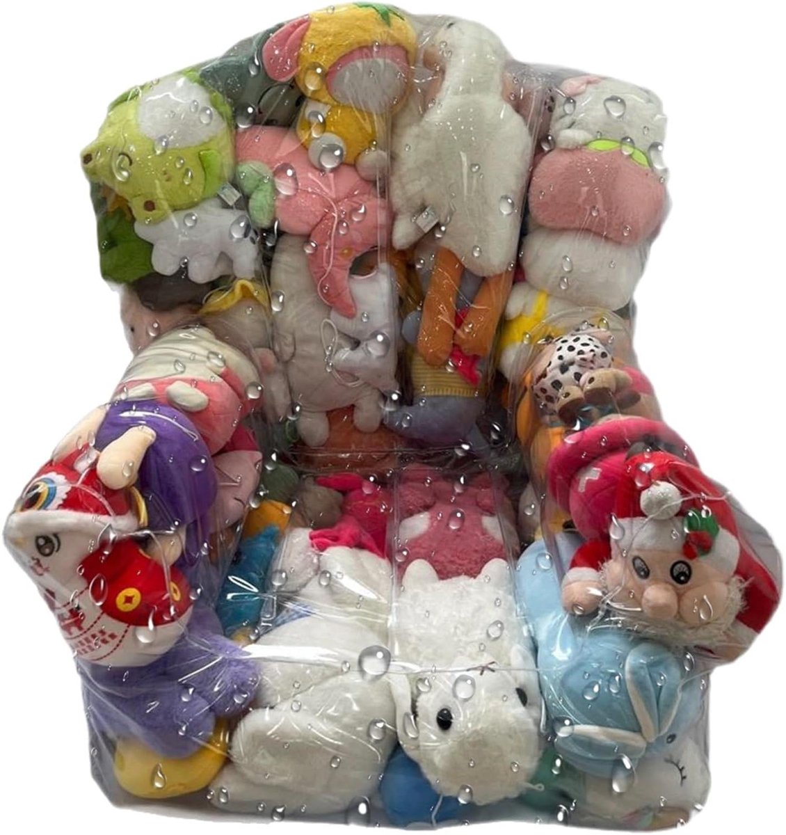 Zitzak Opbergen - Speelgoed Organizer - Knuffels Houden - Waterdicht Materiaal - 60 x 45 cm - Helder