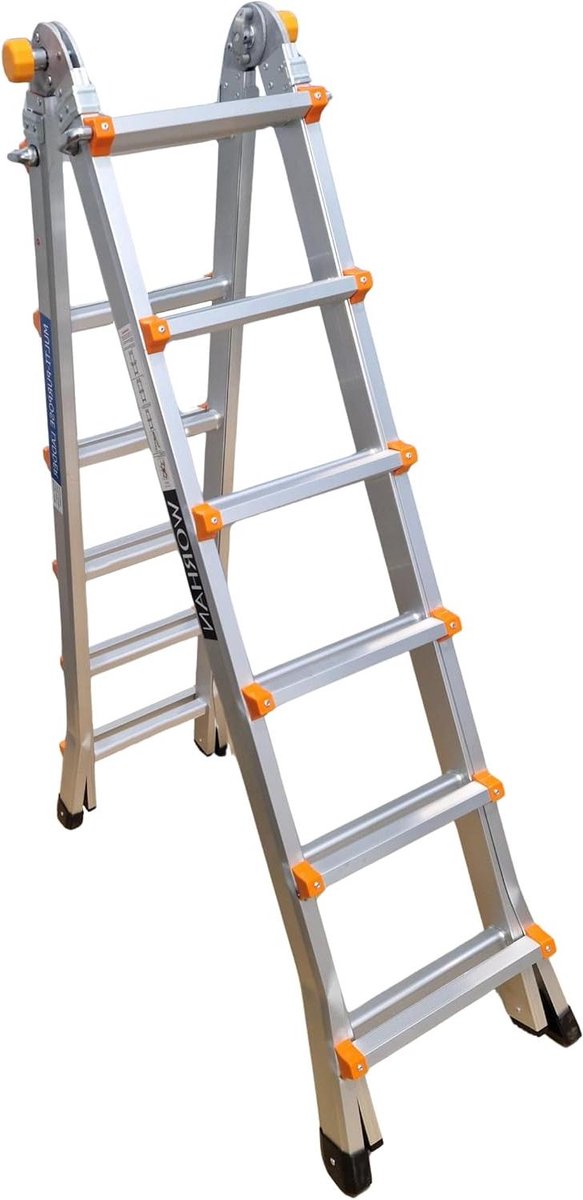 Telescopische Ladder - Uitschuifbare Ladder Vouwladder - Kluswerk Binnen Buiten - Veilig Vergendelingsmechanisme - 562 cm - Aluminium