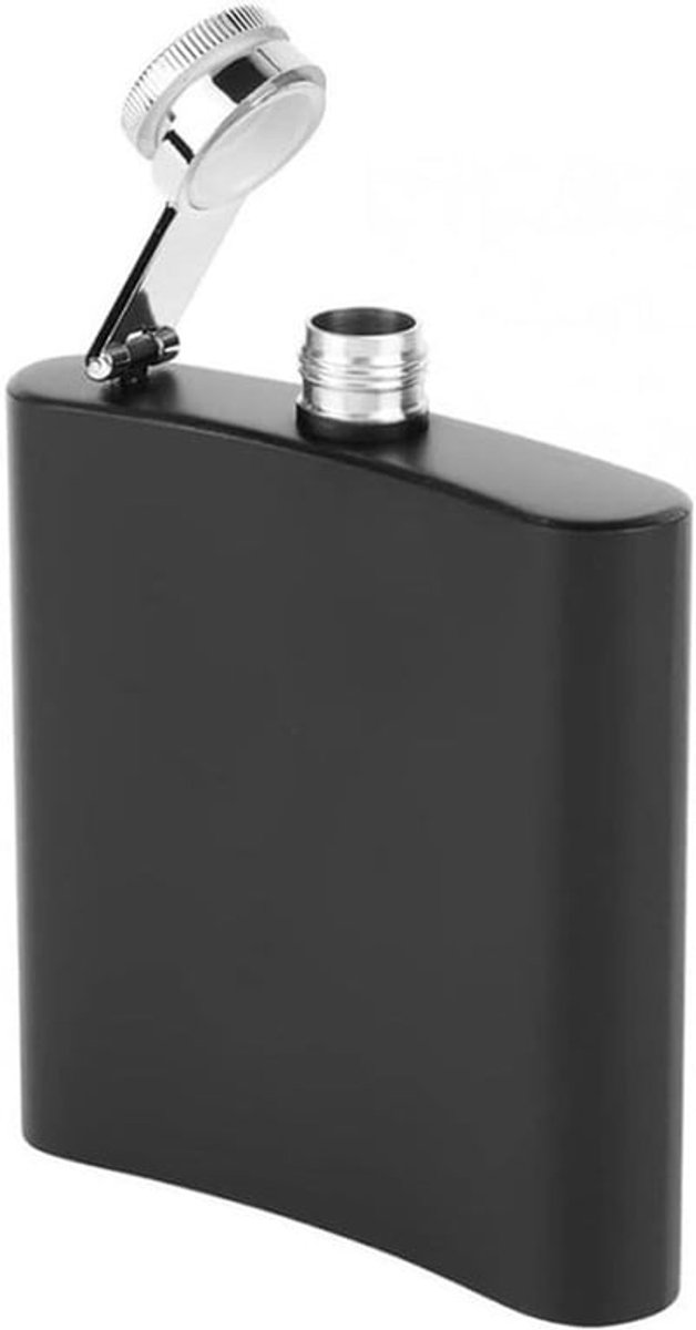 Whiskyfles - RVS - Grote capaciteit - Zwart - Whisky - Liquorfles - Geschikt voor - Whisky - Zwart RVS Grote Capaciteit Whisky Liquorfles.