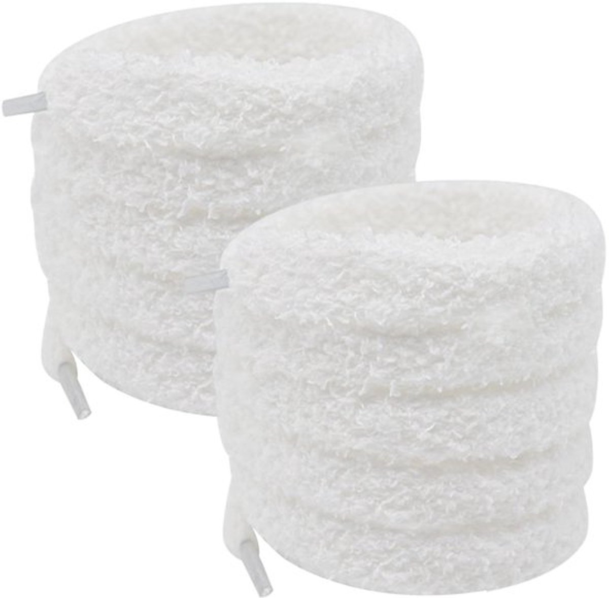 Schoenveters Pluche - Veters 120/130/140 cm - Veters Wit - Veters Sportschoenen - Veters Brede Katoenen - Duurzaam en Stevig