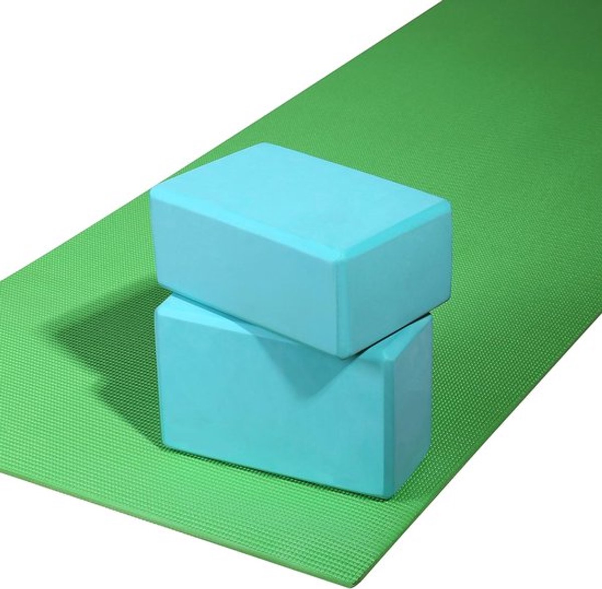 Set van 2 yogablokken met hoge dichtheid – 23 x 15 x 10 cm – Meerdere kleuren