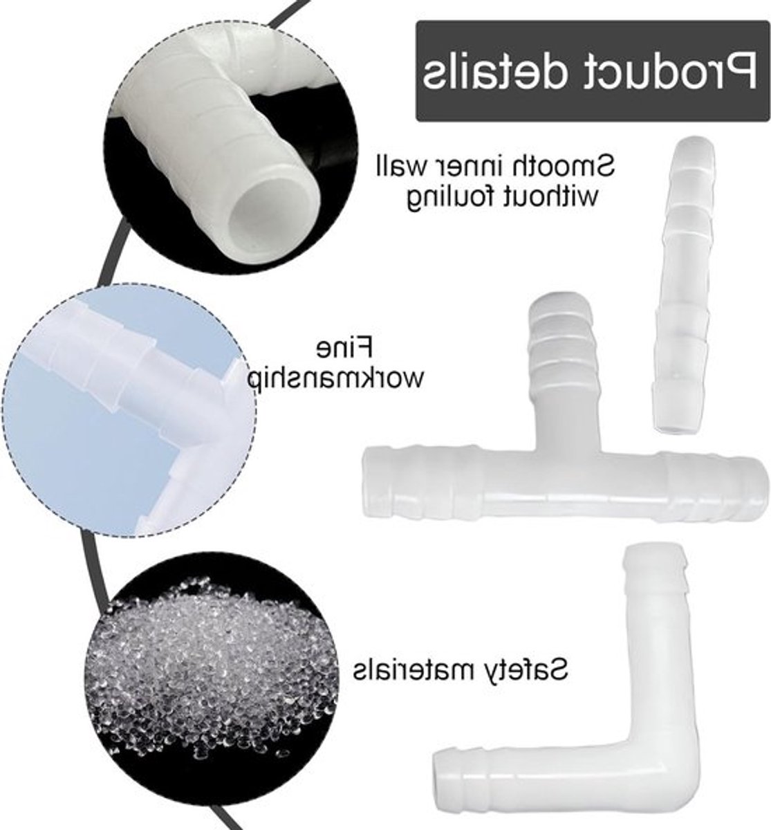 Set van 20 adapters - I, T, Y en L - geschikt voor luchtslangen