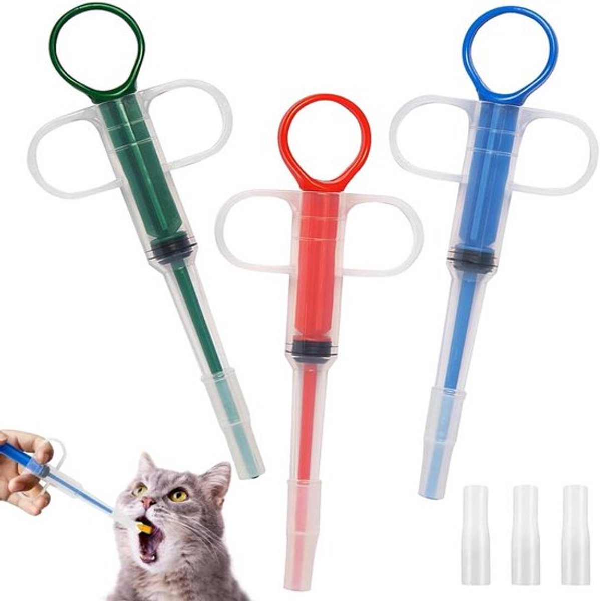 Voedselveilige Siliconentablettenvoeding voor katten - Silicone - Huisdieren - 3 stuks - Voedselveilig - Kattenbakvulling - Geschikt voor katten - Diverse kleuren