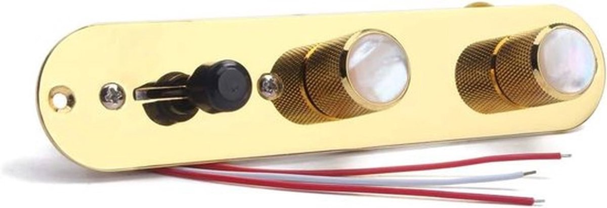 Bedieningsplaat - Controleplaat - Voorbedraad - 3-weg - Voor Telecaster - Elektrische Gitaar - Goud.