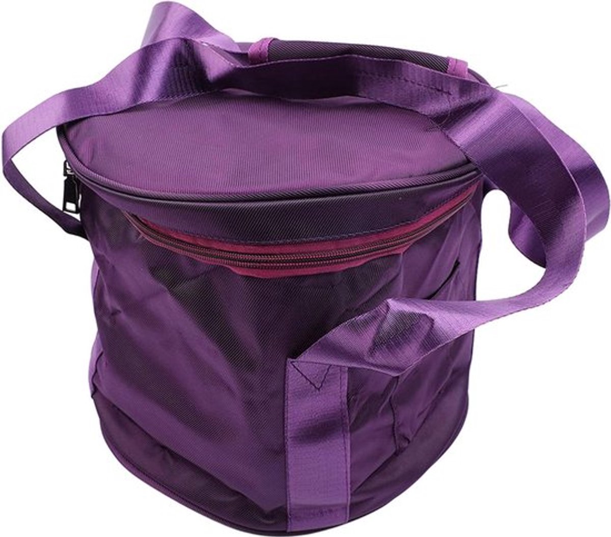 Gewatteerde Klankschaalkoffer met Kristallen - 2 Externe Vakken - Dubbele Ritssluiting - Yoga Chakra's Healing - Mindfulness - 30 cm puur paars