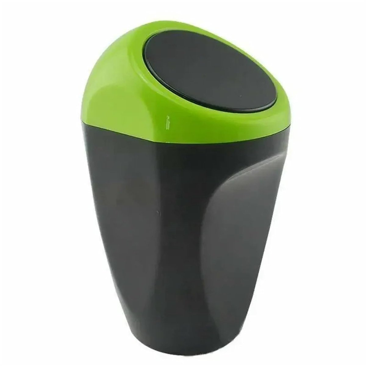 Mini plastic autoprullenbak, 16 x 8 cm, perfect Geschikt voor gebruik in de auto, op kantoor of thuis (groen).