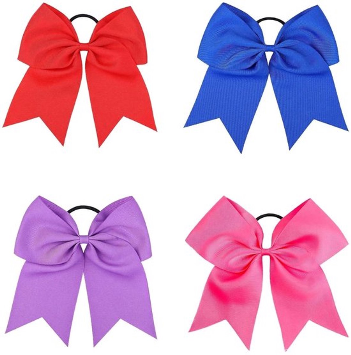 Haarstrikken 4 Stuks - Grote Haarstrikclips - Elegante Haaraccessoires - Duurzaam Grosgrain - Ideaal voor Feesten - Comfortabele Pasvorm
