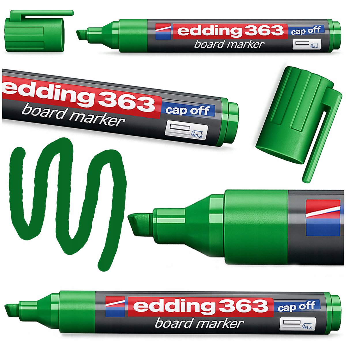 Edding Flipchart Marker - Groen, 1-5 mm, Vegen Wisbaar