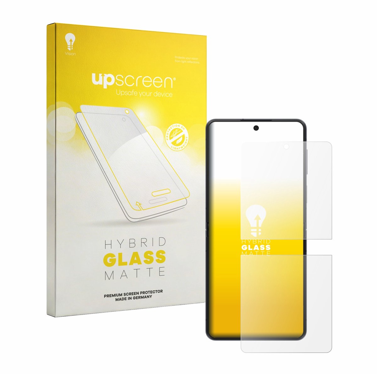 upscreen - Screenprotector voor Samsung Galaxy Z Flip 8 - Folie Beschermfolie Beschermglas matte