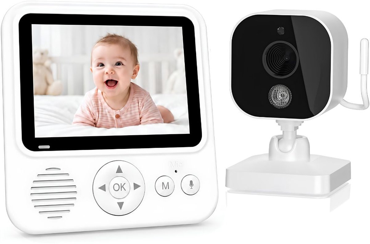 SP® Babyfoon - Baby Monitor - Babyphone - Wit - 18cm x 12cm x 6cm