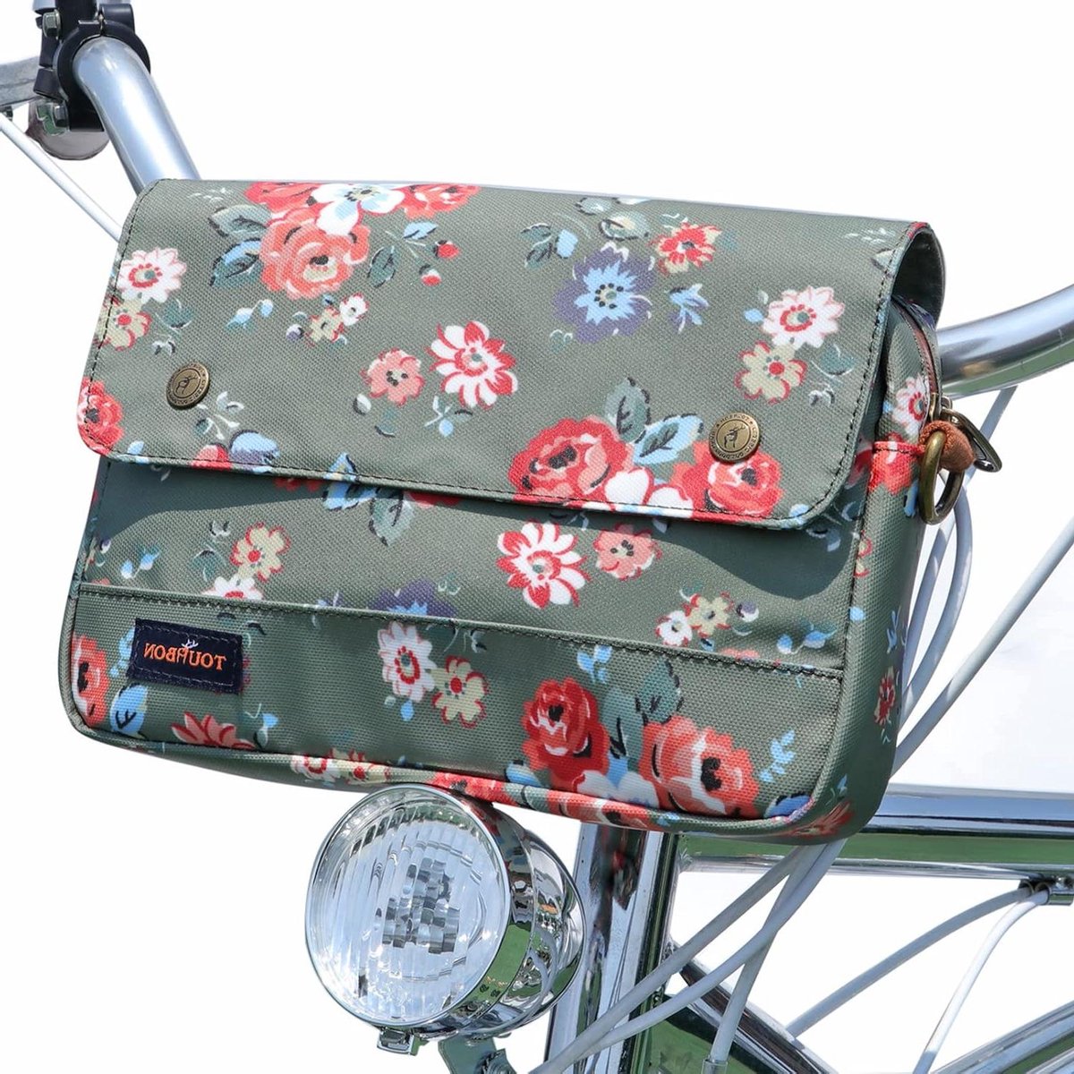 Waterdichte Canvas Fietstassen voor Stuur met Bloem Patroon