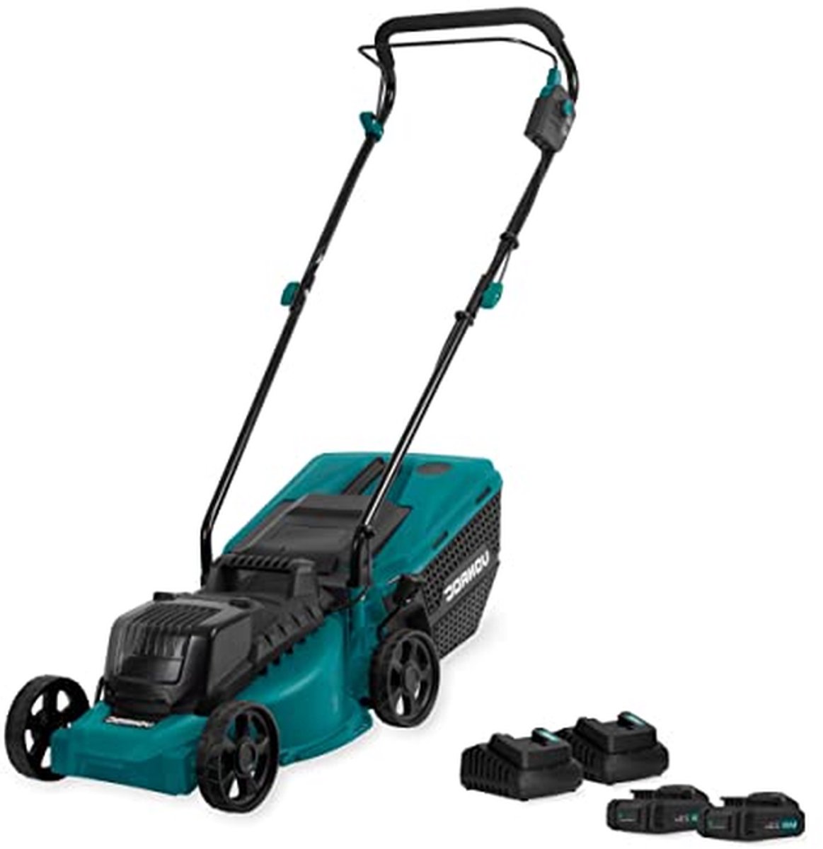 Accu grasmaaier - Draadloze maaier - Gazon onderhoud - Borstelloze motor - 33 cm snijbreedte - Zwart