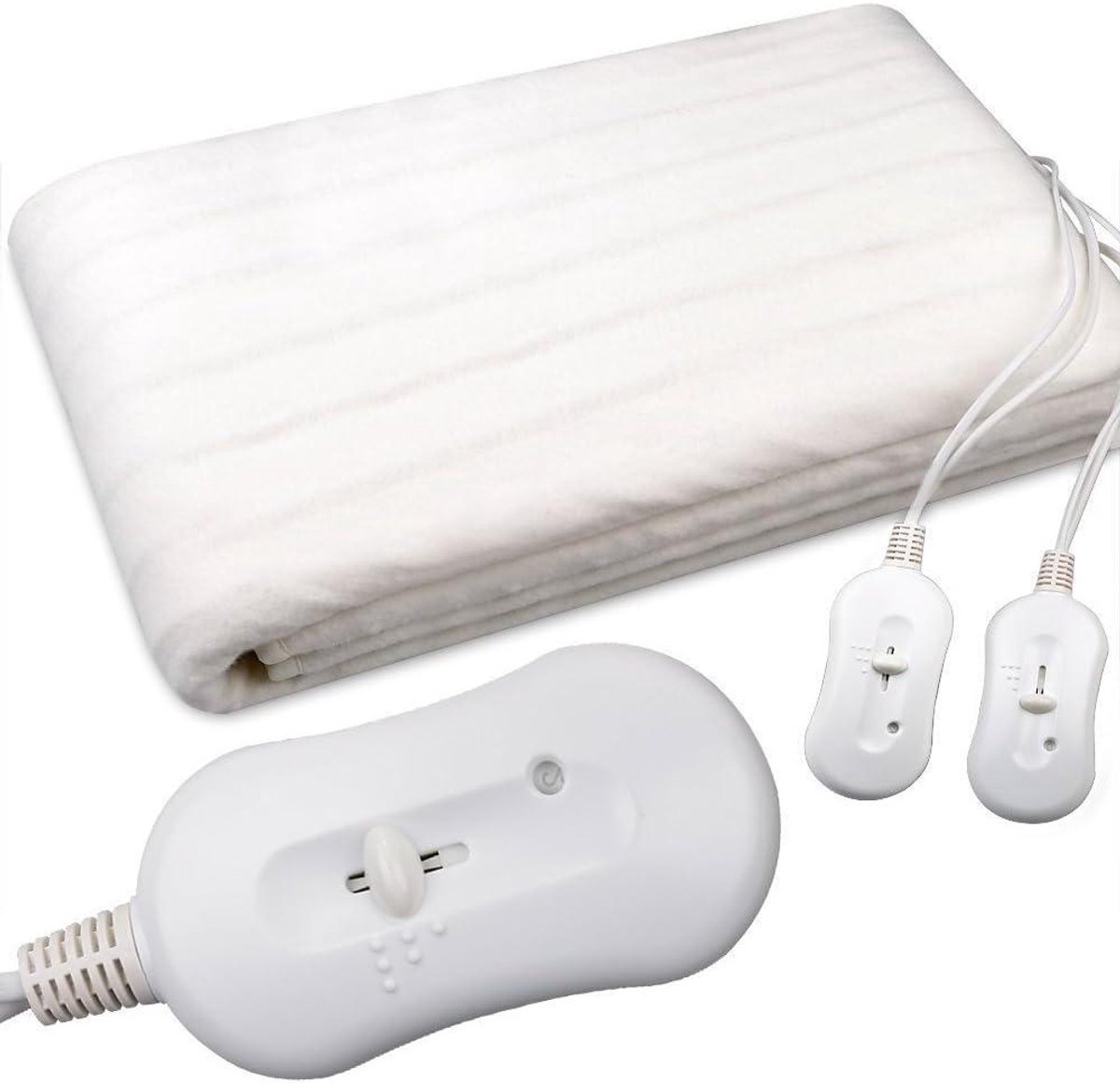 Elektrische Deken - Verwarmde Overlay - Comfortabele Warmte - Dubbele Zones - 140 x 160 cm - Wit