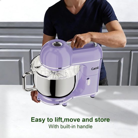 Kneedmachine Keukenmachine - Bakmachine Mixer - Zelf Bakken - 3-in-1 Functionaliteit - 7 Liter Capaciteit - Lichtpaars — afbeelding 2