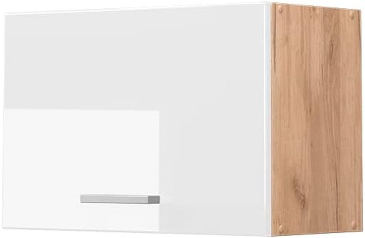 Keuken hangkast - Opbergkast keuken - Keuken organiseren - Modulair systeem - 60 cm breed - Wit hoogglans
