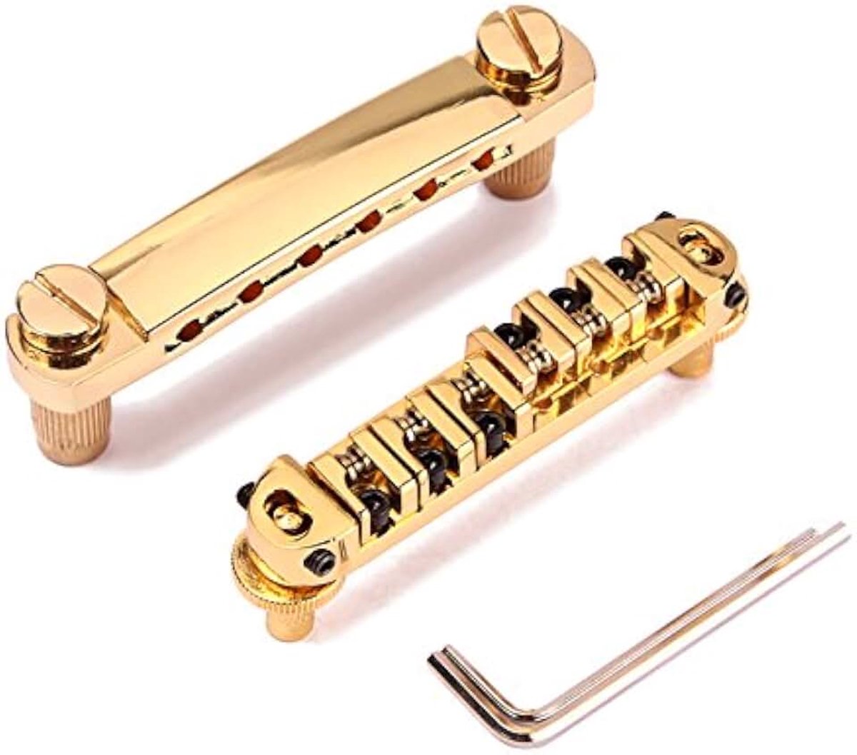 Gitaar Brug Staartstuk Goud Patinage Roller Zadel Tune-O-Matic LP Elektrische Gitaar Vervanging