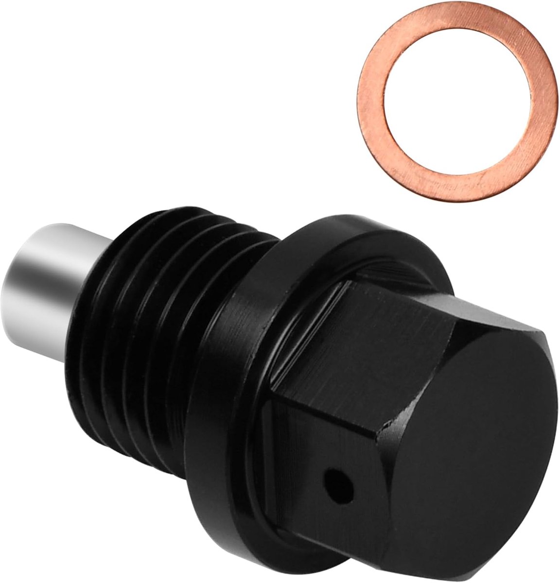 oliebakschroef universele M14 x 1,5 olieaftapplug, magnetische oliebak, aluminiumlegering, auto olieschroef met afdichtingen voor alle andere automodellen met 14 x 1,5 schroefdraad