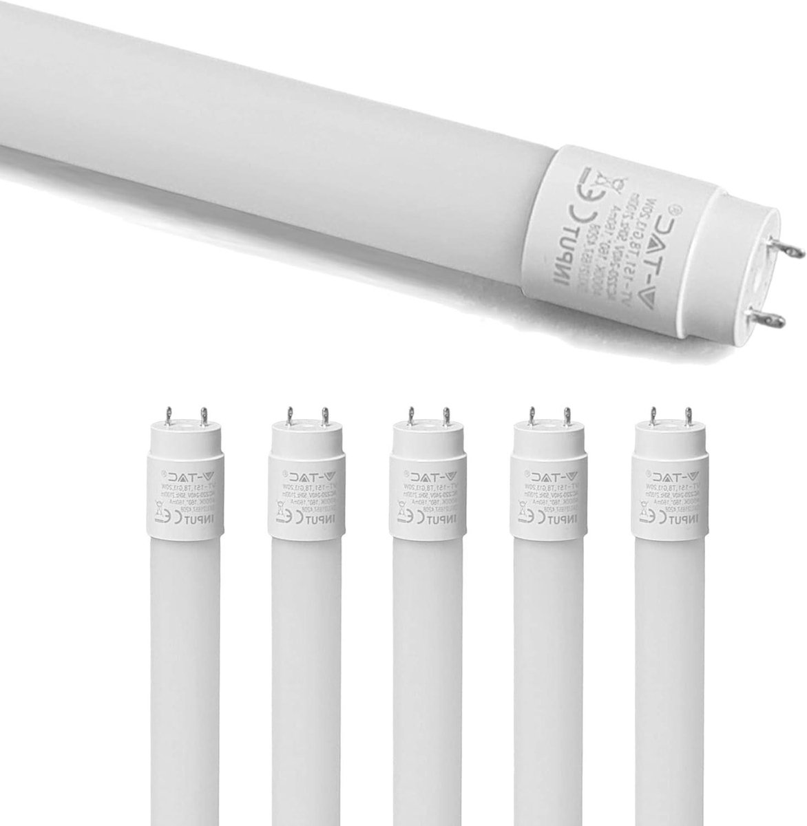 Ledbuizen Set - Verlichting buizen - Werkruimte verlichten - Hoge energie-efficiëntie - 120 cm 5 stuks - Koudwit