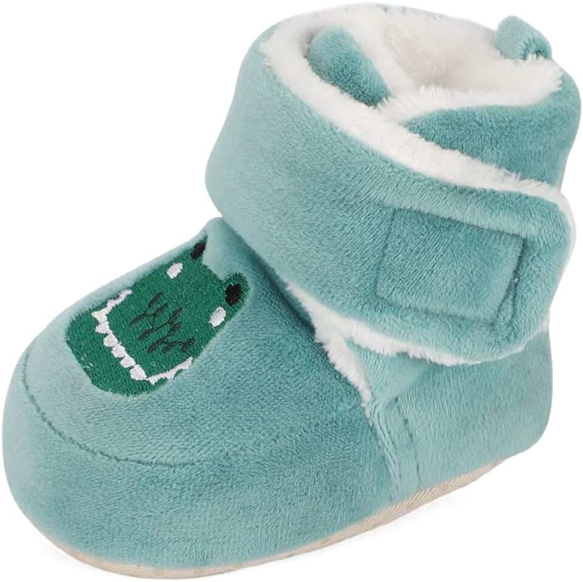 Keely Baby Jongens Meisjes Cartoon Antislip Zachte Zool Dikke Slipper Booties Baby Wieg Schoenen voor Peuter Crawler Winter Laarzen met Pluche Voering