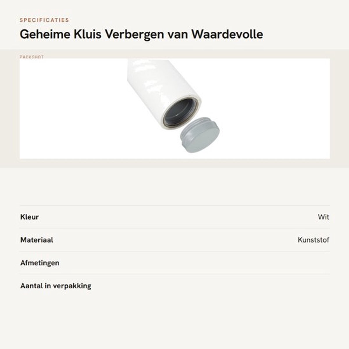 Kluis Veilig - Opbergdoos met Deksel - Verborgen Vakken - Veiligheidscontainer - Sleutels/Contant Geld - Praktisch en Veelzijdig