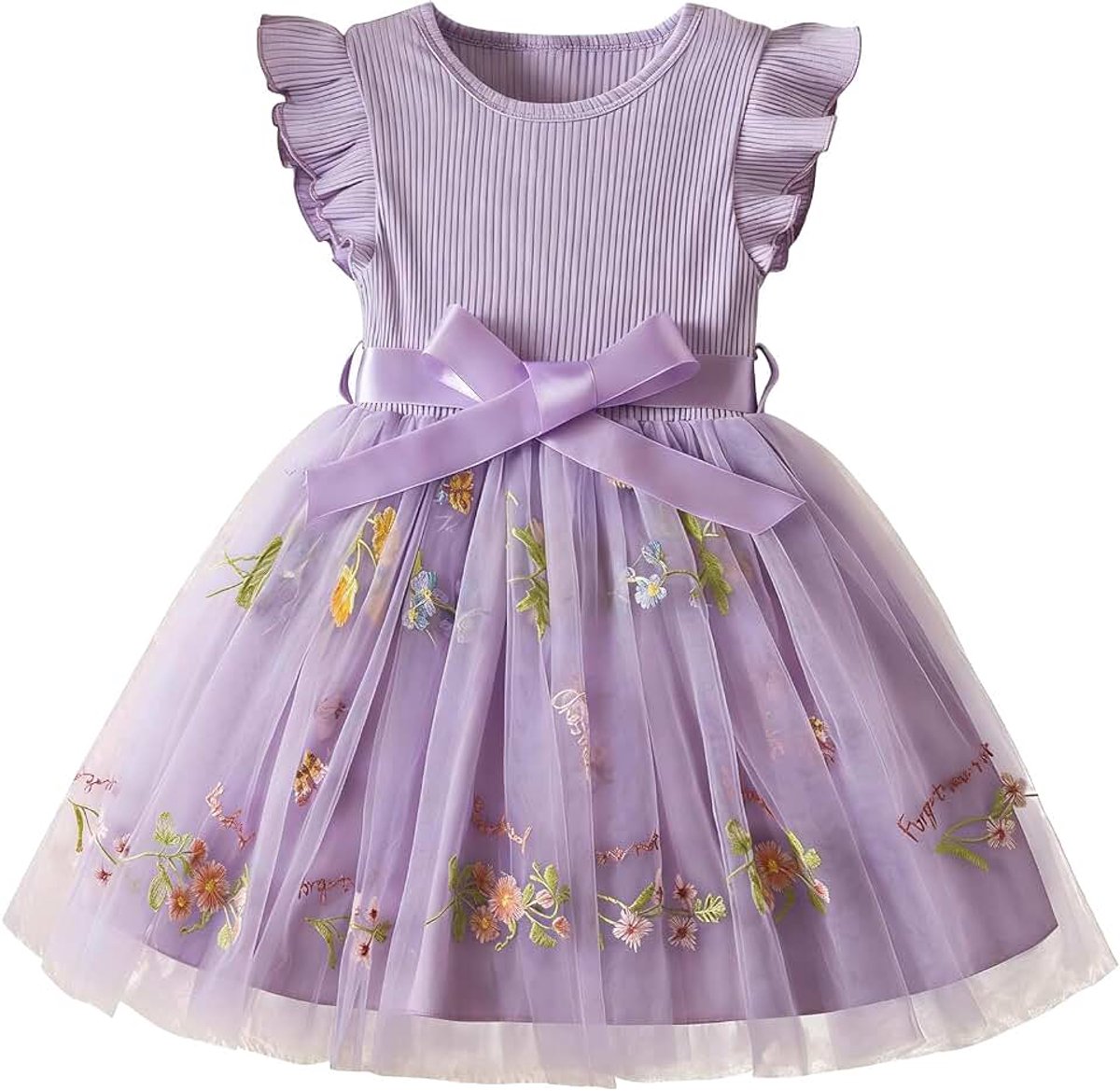 Meisjes Jurk Korte Mouw Tule Starry Gradient 1 Jaar | 1 jaar oud, korte mouwen, tule, sterrenhemel, verloop, meisjesjurk
