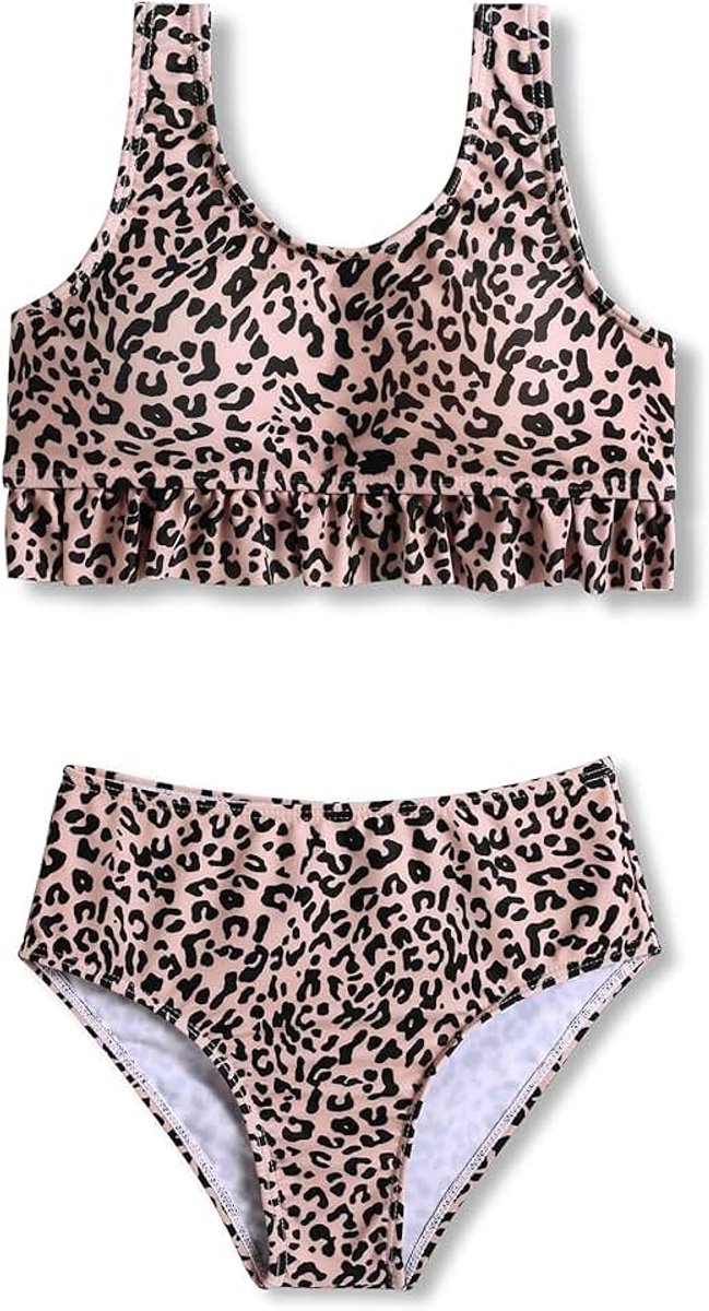 Meisjesbikiniset met ruches, bustier, bikinislip voor kinderen, tankini, tweedelige badpakken, zomer, bloemenprint, strand, surfen, badmode, 5-14 jaar