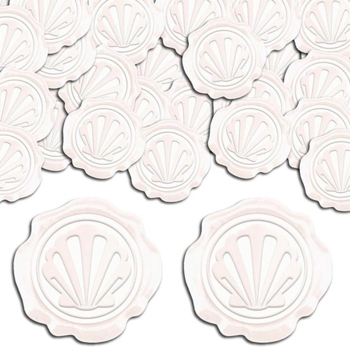 Decoratie Stickers - Zelfklevend - Parelwit - Envelop Afdichting - Bruiloft Verjaardag Feest - Scrapbook DIY - Geschikt voor Envelop - Parelwitte Wax Seal Stickers 100 stuks