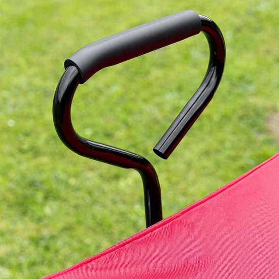 Bolderkar met dak - Vouwkar kinderwagen - Familie uitstapjes - Plaatsbesparend inklapbaar - 90 x 53 x 118 cm - Rood van Bolderkar — afbeelding 3